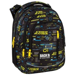 BackUp iskolatáska, hátizsák - 3 rekeszes - Ciber attack (PLB7R50)