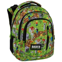 BackUp iskolatáska, hátizsák - 3 rekeszes - Pixel game (PLB7R61)