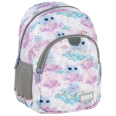 BackUp iskolatáska, hátizsák mellpánttal - 1 rekeszes - Cicás (PLB7T01)