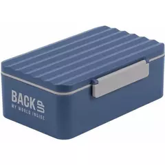BackUp műanyag csatos uzsonnás doboz - Sötétkék-szürke (SB6C58)