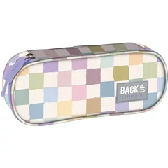 BackUp ovális tolltartó - Pasztell kockák (PB8A01)