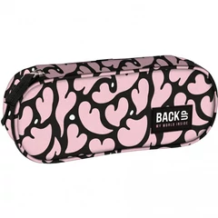 BackUp Szivecskés ovális tolltartó - Rózsaszín szivek