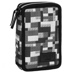 BlackUp felszerelt emeletes tolltartó - Fekete fehér (PWDDF38)