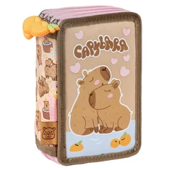 Capybara felszerelt 3 emeletes tolltartó - Love (PWTKB10)