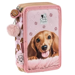 Cleo és Frank kutyás felszerelt emeletes tolltartó - Pink Paws (PWDCF46)