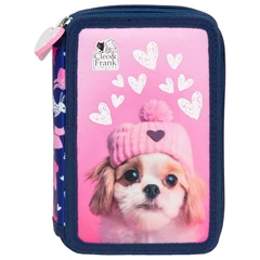 Cleo és Frank kutyás felszerelt emeletes tolltartó - Hearts (PWDCF42)