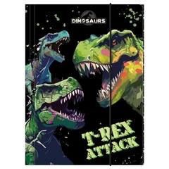 Dínós  A/4 gumis mappa - T-Rex Attack (TGA4DN20)