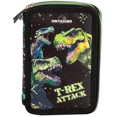 Dínós felszerelt 3 emeletes tolltartó - T-Rex Attack (PWTDN20)