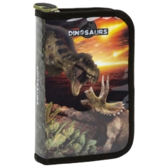 Dinoszauruszok felszerelt kihajtható tolltartó - Battle