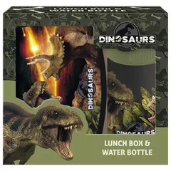 Dinoszauruszok uzsonnás doboz kulaccsal - Battle