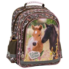 I love horses lovas iskolatáska, hátizsák - Virágok között (PL15BKO24)