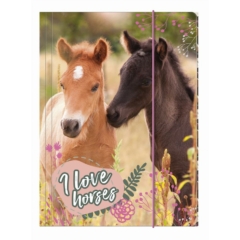 I love horses lovas A/4 gumis mappa - Virágok között