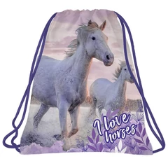 I love horses lovas tornazsák - lila