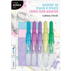 Kidea 5 színű textil spray filctoll - Pasztell színű (MTSSSW5KA)