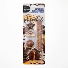 Kidea grafitceruza - 3 db-os - illatos radírral - Chocolate (ZAGOACKA)