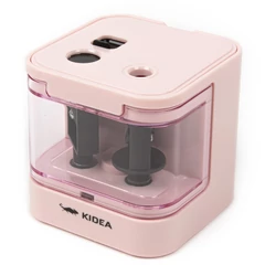Kidea műanyag tartályos dupla hegyező - rózsaszín