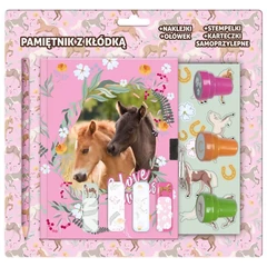 Lovas kulcsos napló 14 x 18 cm - jelölő matricával és nyomdával (PKSZPKO24)