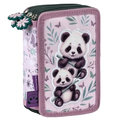 Pandás felszerelt 3 emeletes tolltartó - Cute Panda (PWTPA11)