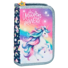 Unikornisos felszerelt tolltartó - Unicorn powers (PWJJR16)