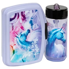 Unikornisos uzsonnás doboz kulaccsal - Born to be a unicorn (ZSBAJR15)