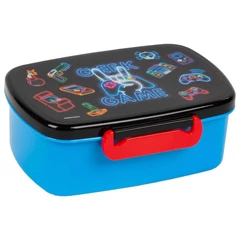 Videójátékos műanyag uzsonnás doboz - Geek game (SA08)