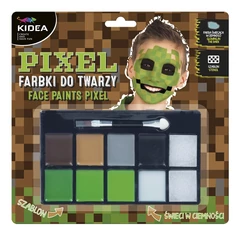 Kidea 10 színű arcfesték készlet - Pixel