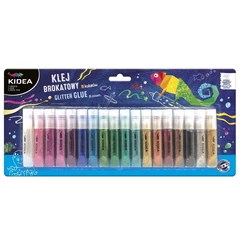 Kidea 18 színű csillámos ragasztó - 18 x 6 ml (KB18KA)