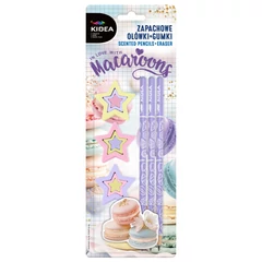 Kidea grafit ceruza - 3 db-os - illatos radírral - Macaroons (ZAGOMAKA)