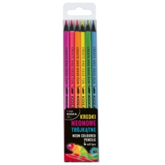 Kidea neon háromszög színes ceruza - 6 db-os