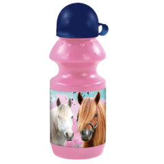 I love horses lovas műanyag kulacs - Trikolor