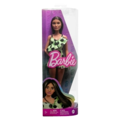 Barbie Fashionistas Barátnő baba - Pöttyös ruhában (HPF76)