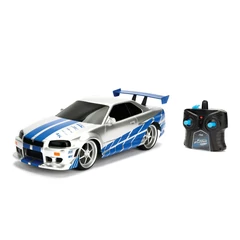 Jada - Halálos Iramban - Nissan Skyline GTR-R34 RC távirányítós játékautó - 29 cm