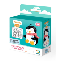 Dodo 16 db-os Színezhető kétoldalas puzzle - Pingvin (300122)