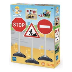 Écoiffier Traffic Signs - Közlekedési táblák - 3 db-os szett (0476)