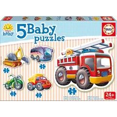 Educa 5 az 1-ben Baby sziluett puzzle (3,4,5 db-os) - Járművek (14866)