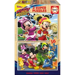 Educa 2 x 16 db-os fa puzzle - Mickey Mouse és barátai (17622)