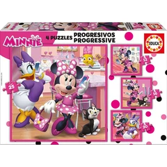 Educa 4 az 1-ben puzzle (12,16,20,25) - Minnie Mouse és Daisy (17630)