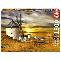 Educa 1500 db-os puzzle - Szélmalmok, Consuegra (19618)