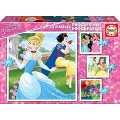 Educa 4 az 1-ben puzzle (12,16,20,25) - Disney Princess (17166)
