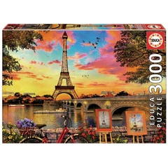 Educa 3000 db-os puzzle - Sunset In Paris (17675)