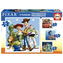 Educa 4 az 1-ben puzzle (12,16,20,25) - Disney Pixar (19681)