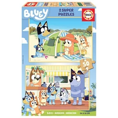 Educa 2 x 50 db-os fa puzzle - Bluey (19408)