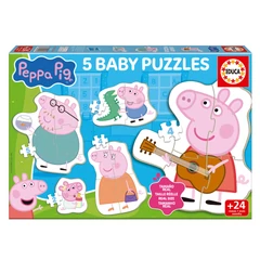 Educa 5 az 1-ben Baby sziluett puzzle (2,4,5 db-os) - Peppa Malac (20319)