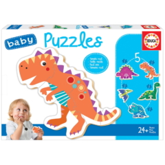 Educa 5 az 1-ben Baby sziluett puzzle (3,4,5 db-os) - Dinoszauruszok (18873)