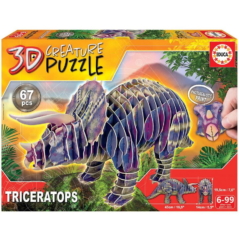 Educa 67 db-os 3D Creature puzzle - Triceratops (19183)
