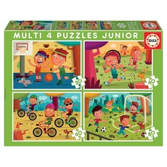 Educa 4 az 1-ben puzzle (20,40,60,80) - Sportoljunk! (18602)