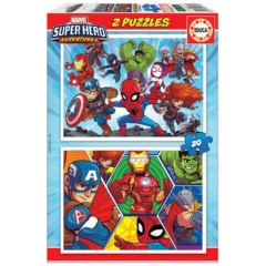 Educa 2 x 20 db-os puzzle - Marvel Super Hero Adventures (18648)