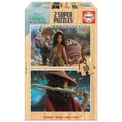 Educa 2 x 50 db-os fa puzzle - Raya és az utolsó sárkány (18879) 