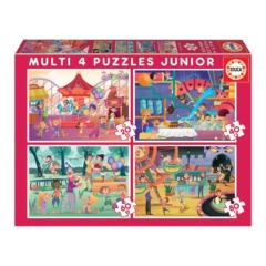 Educa 4 az 1-ben puzzle (20,40,60,80) - Gyereknapi mulatságok (18601)
