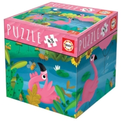 Educa 48 db-os puzzle - Mini box - Flamingók (18073)